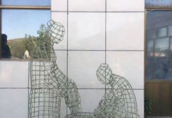 鎮(zhèn)江鏤空孝道雕塑通用，街景小品，鐵藝洗腳雕塑制造