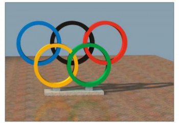 西湖五環不銹鋼雕塑，現代景觀擺件，烤漆工藝制作