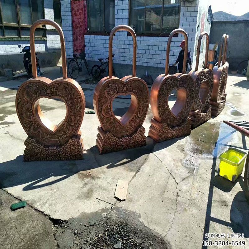 新建景觀同心鎖雕塑供應，藝術雕塑，現代鎖子雕塑供求