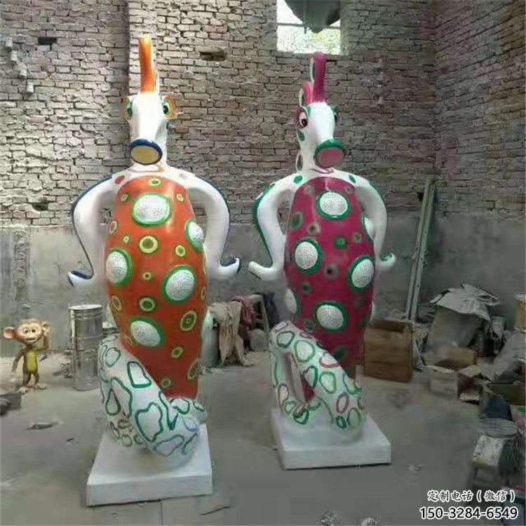 盤錦幼兒園河馬雕塑，動(dòng)漫文化雕塑，卡通動(dòng)物制作