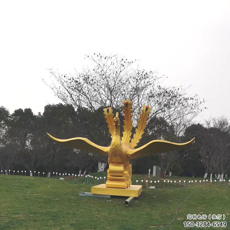 大東鳳凰雕塑選用，美陳雕塑，鑄銅鳳凰雕塑工藝廠家