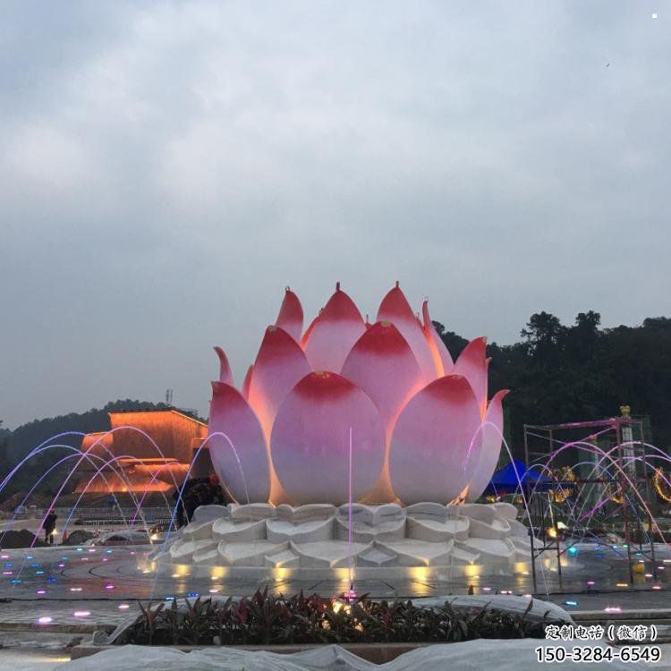 興安盟蓮花雕塑廠家，景區(qū)雕塑，水景蓮花噴泉雕塑精選