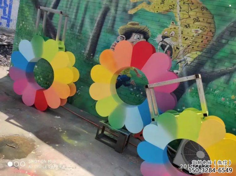 涇源金銀花雕塑廠家，景區雕塑，城市不銹鋼金銀花雕塑