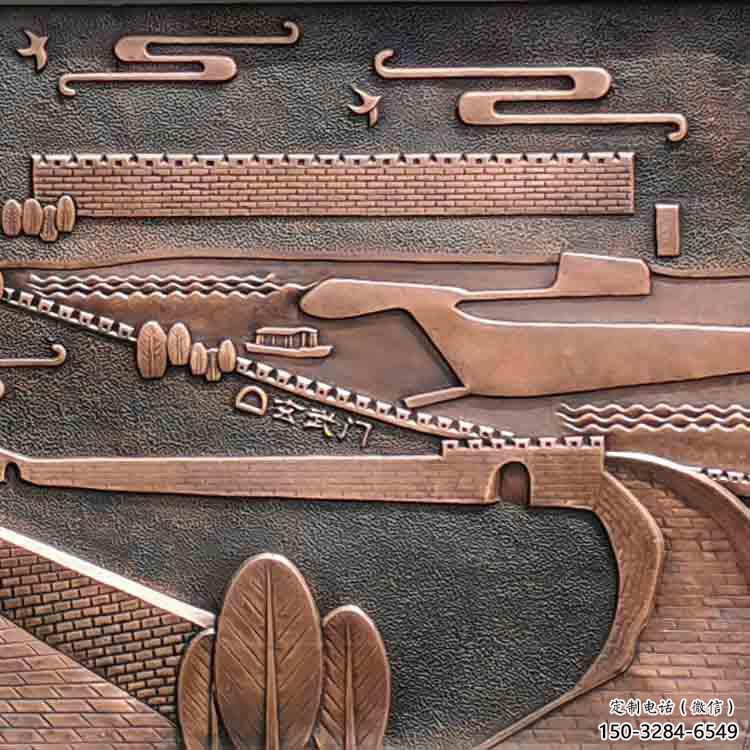 隆德銅浮雕景墻雕塑，圓雕工藝