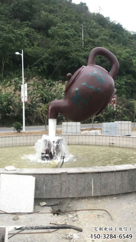 大武口小區(qū)天壺標志雕塑，多彩藝術，天壺雕塑生產廠家