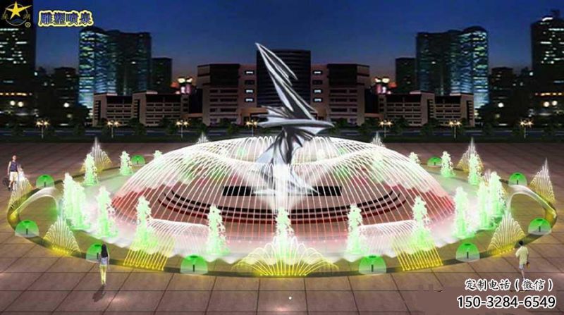 杏花嶺水景搖擺噴泉雕塑，循環(huán)噴水模式噴泉雕塑加工
