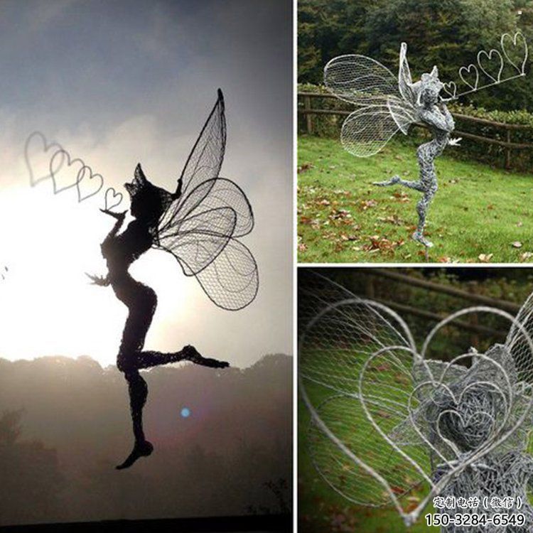 忻州小精靈雕塑，抽象卡通雕塑，美陳人物擺件