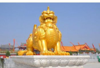 本溪廣場貔貅雕塑，動物彩繪雕塑，抽象效果