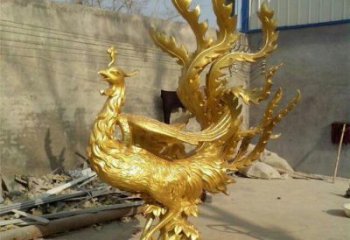 清水河鳳凰雕塑廠家，鍛造工藝，銅鳳凰雕塑廠家承接