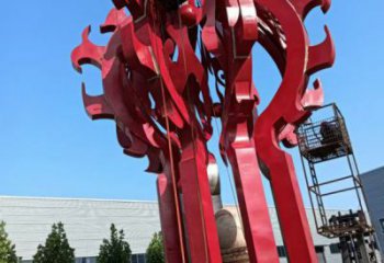 興安盟火球雕塑，精神堡壘火球雕塑落地展示