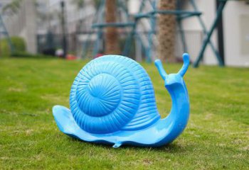 賽罕彩繪蝸牛雕塑廠家，園林動物小品，玻璃鋼蝸牛雕塑生產(chǎn)