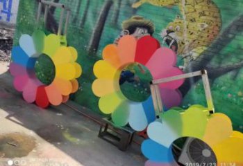 涇源金銀花雕塑廠家，景區(qū)雕塑，城市不銹鋼金銀花雕塑