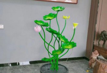 西吉荷花雕塑異型優選，城市裝飾，展示荷花雕塑定做