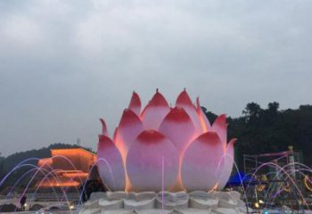 涇源蓮花雕塑廠家，景區雕塑，水景蓮花噴泉雕塑精選