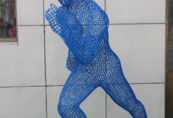 城中鏤空跑步雕塑，標識雕塑，烤漆鐵藝人物雕塑優(yōu)選