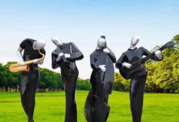 東營住宅小區(qū)吹拉彈唱雕塑