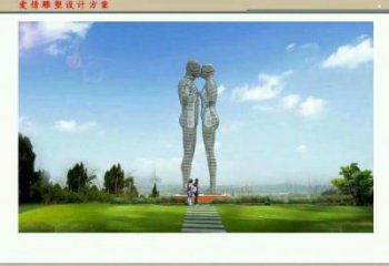 青島鏤空人物雕塑承接，陸地?cái)[件，鐵藝字母人物雕塑制造商