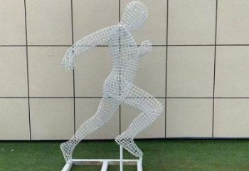 陽(yáng)泉鏤空運(yùn)動(dòng)員雕塑訂做，城市雕塑，鐵藝體育人物雕塑廠