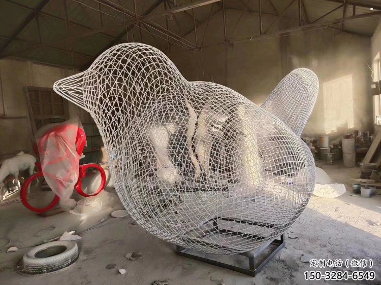 攀枝花鏤空小鳥雕塑精選，陸地擺件，鐵藝鳥兒雕塑精品