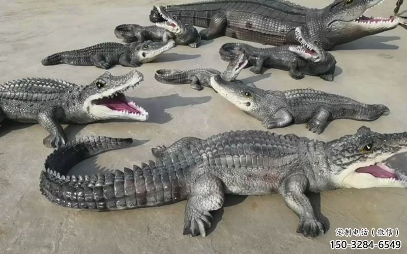 廣安園林鱷魚(yú)雕塑