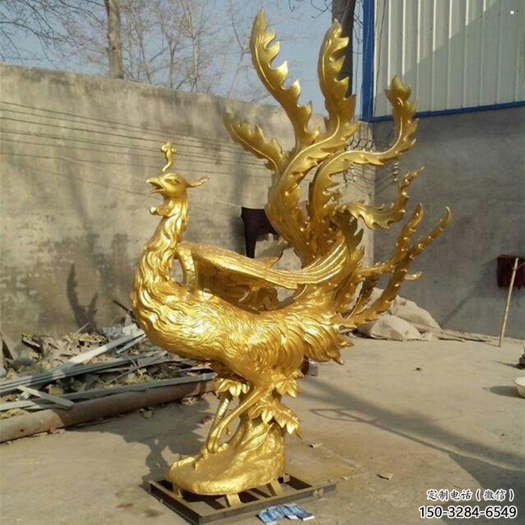江北鳳凰雕塑廠家，鍛造工藝，銅鳳凰雕塑廠家承接