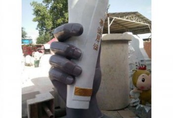 阿里手卷雕塑優(yōu)選，室外雕塑，玻璃鋼手卷雕塑優(yōu)選