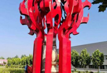 克孜勒蘇柯火球雕塑，精神堡壘火球雕塑落地展示