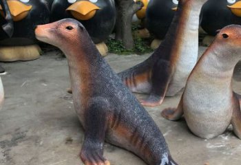 阿克蘇園林海豹雕塑