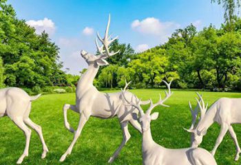 怒江梅花鹿雕塑定價，景觀概念，玻璃鋼梅花鹿雕塑預定