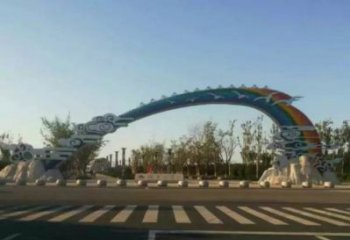 楚雄云朵大門雕塑，公園美陳元素，不銹鋼云朵大門雕塑