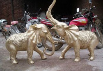 迪慶大象雕塑制造商，小區擺件，銅大象雕塑提供