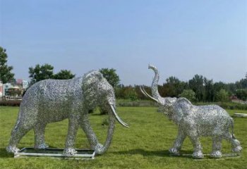 溫州鏤空大象雕塑制造商，動(dòng)物擺件，透雕大象雕塑定制