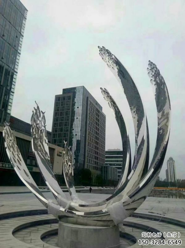 萬州地面噴泉雕塑小品，圓環結構概念，旱地水景噴泉體系